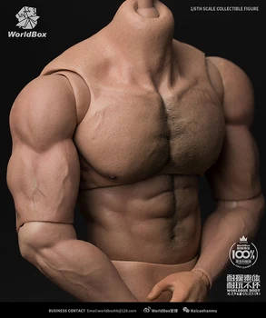 1/6 skala vojnika mišićave verzija Worldbox AT027 muški mišiće tijela 12 inča lik
