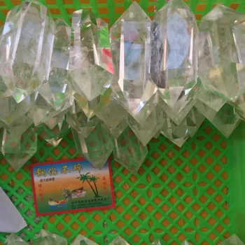 1 kg prirodnog transparentno rock Quartz Crystal dragulj dvostruki zašiljeni Metafizički Liječeći okrugao raskine bod ukloniti negativnu energiju