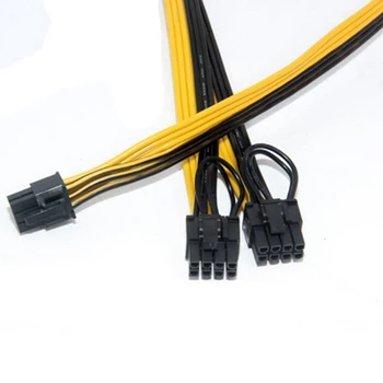10X PCI-E 6Pin PCIE na Dvostruku 8Pin 6+2Pin Kabel-ac Prilagodnik izmjeničnog napona GPU Video Kabel za Napajanje Modula Razdjelnik Kabel 18AWG za Майнеров Vađenje