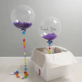 2000 kom./lot 24-inčni prozirni okrugle, baloni za vjenčanje College dekorativni balon Helij Prozirni rezervoar bobo Napuhavanje balona