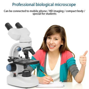 2000X stalak kompasa Mikroskop LED Osvijetljen Biološki Mikroskop Obrazovni Studentski Znanstveni Eksperiment US Plug