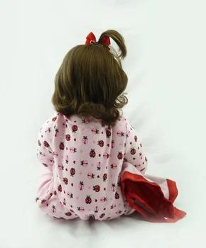 22-inčni Realan Novorođenog djeteta Silikon Vinil Pravi Soft Touch Reborn Baby Djeca Božićni Poklon Slatko Dijete Igračke za Djevojčice