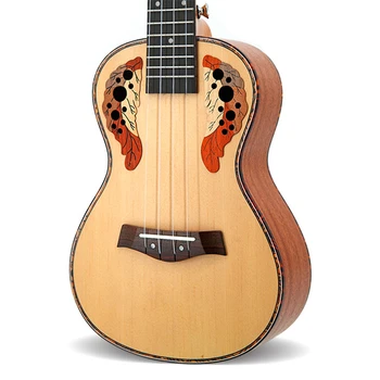 23-inčni ukulele Live Havajski Mala Gitara Ingman Smreka Ploča Grožđa rupu Električna ukulele sa Пикапом EQ Glazbene Instrumente