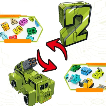 5 KOM. Brojke Digitalni Broj Deformacije Robot Igračke DIY Obrazovanja Blokovi Graditi Lik Transformacije Božićni Pokloni