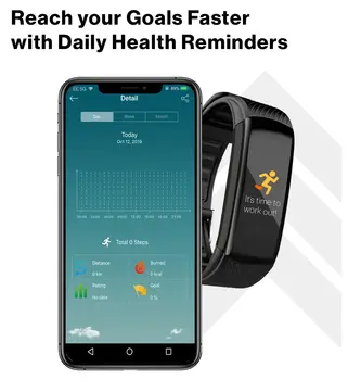 Avrri Fit Fitness Tracker Smart Watch Sport Step Counter Heart Rate Activity UK