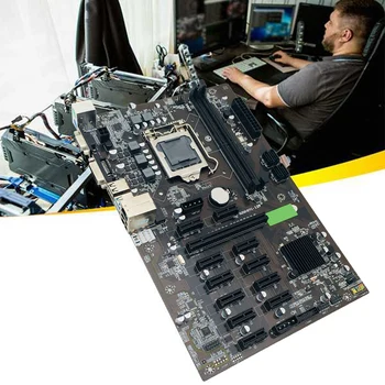 B250 BTC Planina Matična Ploča sa DDR4 4G 2133 Mhz Memorija+Prekidač Kabel 12XGraphics Utor za kartice LGA 1151 DDR4 za BTC Miner