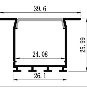 Besplatna dostava Ugrađivanja aluminijski profil kućište led lampica bar kvadratnog oblika
