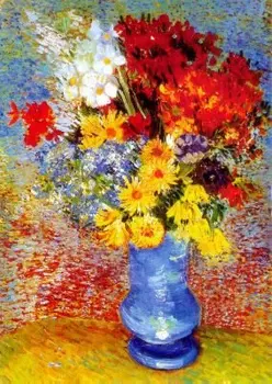 Cvijeće - van Gogh apstraktna vaza za cvijeće reprodukcija slika ručno oslikana,50*60cm