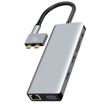 Dual Monitor za Pro HDMI-Kompatibilni Adapter,13 u 1 USB C Adaptere za HDMI-Kompatibilnu priključne stanice Dongle Dual USB C
