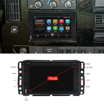 Eunavi 2 Din Android 10 Auto Radio GPS Za GMC Yukon Acadia Chevrolet Tahoe Chevy Suburban Buick Enclave Suburban Multimedia DVD