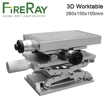 FireRay 3D desktop 1064nm Fiber Laser Obilježavanje Stroj za Graviranje Dizalo 3 Osi Kreće Stol Prijenosni Stalak Torbica XYZ Stol