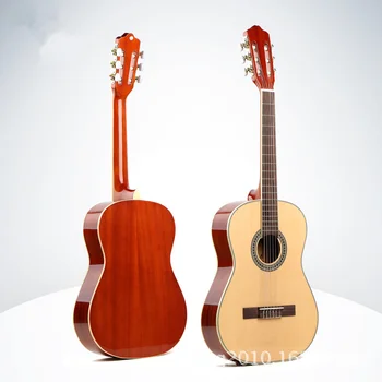 Flattop Klasična Akustična Gitara 39 Inča Guitarra 6 Najlon Niz Laganu Tijelo Standardna Veličina Picea Asperata