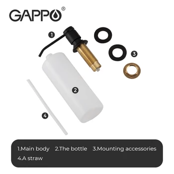 Gappo Black Gold za istakanje goriva Tekućeg Sapuna 360 Stupnjeva Rotirajući Ručni Dozator Sapuna kupaonski Pribor Y35034-US