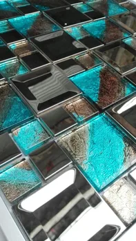 Izravna cijena po cjeniku tvornice proizvođača metalne mozaik pločice mix plavo kristalno staklo mozaik za KTV bar uređenje kupaonice