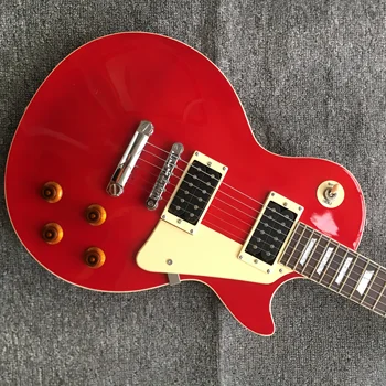Kvalitetna električna gitara, crvena boja mahagonija telo i vrat, srebrni okovi na raspolaganju besplatna dostava, 2021