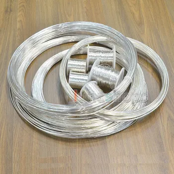 LN004349 10m High-end Top 99% Pure Silver Signal Wire Cable Dia 0.5 mm For DIY Without Skin Many Dia for selection