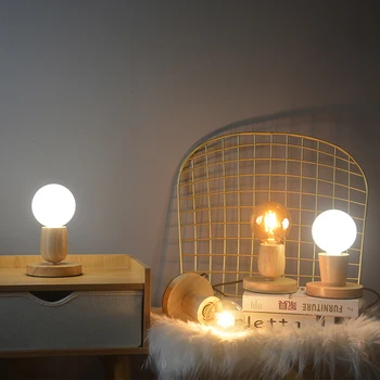 Mini-Drveni Stol Svjetiljka Za Spavaće Sobe Noćni Lampe Za Djevojčice Klasicni Japanski Časopis Minimalistički Skandinavski Internet-Popularna Drvene Lampe Za Čitanje