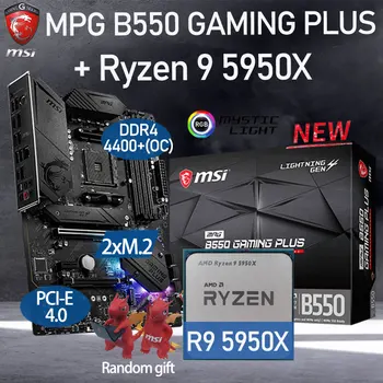 MSI MPG B550 GAMING PLUS Matična ploča Komplet + AMD Kit Ryzen 9 5950X Combo DDR4 128 GB M. 2 Chia B550 Placa-mãe AM4 ATX Desktop B550