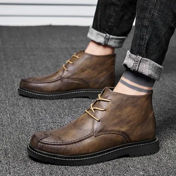 Muške Čizme Zapatos De Hombre, Pojačava Rast, Vodootporan Toplo Pliš Zimske Muške Cipele Za Hladno Vrijeme