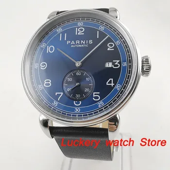 Parnis 42mm gospodo mehanički sat kožna narukvica od nehrđajućeg čelika Automatski sat-PA105