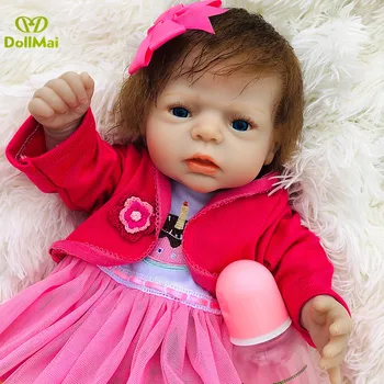 Potpuna silikonska lutka reborn baby doll lol 22 cm 55 cm boneca bebes reborn de corpo silicone inteiro realista kids toddler doll igračke