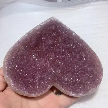 Prirodni kristal u obliku srca dragi kamen je kvarc klaster crystal uzorak 1PC