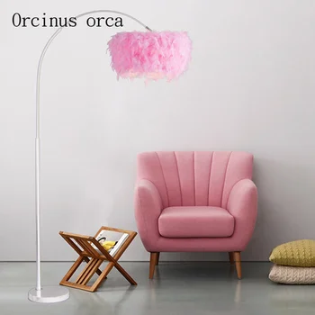 Skandinavski kreativno pero podna lampa dnevni boravak kauč kabinet spavaća soba noćni lampe moderan, jednostavan, vertikalna led podna lampa
