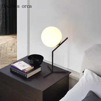 Skandinavski moderna staklena kugla lampe spavaća soba noćni lampe kreativni iron конопляный loptu led lampe besplatna dostava
