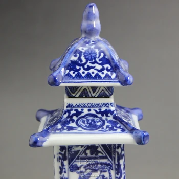 Sofisticirani plavi i bijeli porculan u obliku banke spremnik za pohranu Цяньлун starinski porculan dinastija Ming i Qing Namještaj za dom