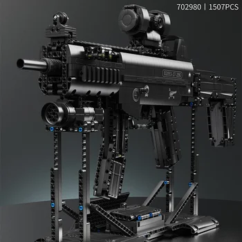 Tehnički moderna KINA vojno oružje Gradivni Blokovi Sačmarica Cigle LS7 mašinka Igračke s mecima za dječake pokloni