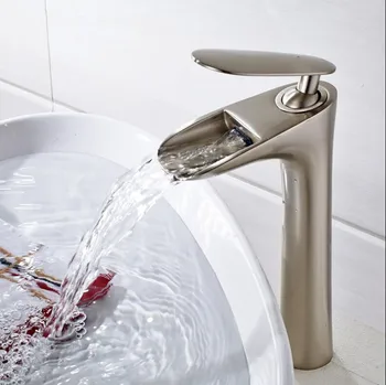 Vidric Black Oil Brushed/Nickel Basin Faucet Waterfall Faucet Bathroom Faucet Mikser za Kupaonicu s Toplom i Hladnom Vodom c