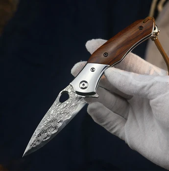 Yawing uvezene дамасский čelični nož VG10 prijenosni nož na sklapanje vanjski oštar nož samoobrane visoke tvrdoće nož na sklapanje